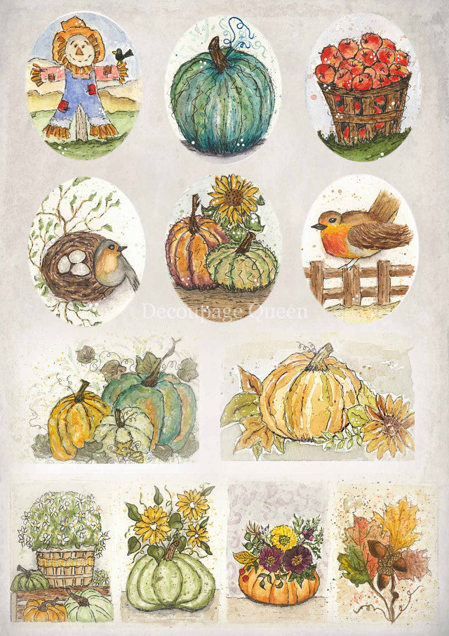 Decoupage Queen Old to Ooh La La - Autumn Minis