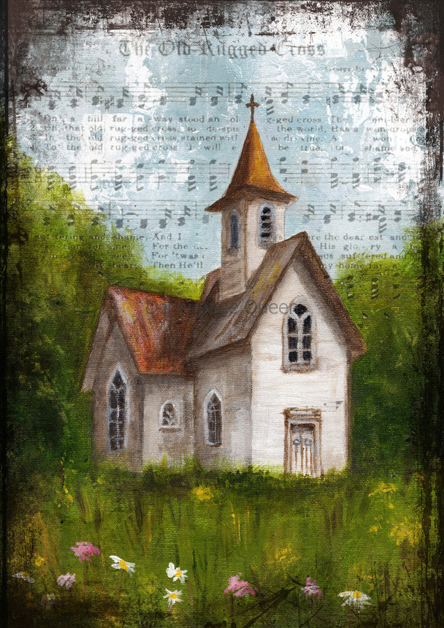 Decoupage Queen Teresa Rene Art - Old Rugged Cross-A3