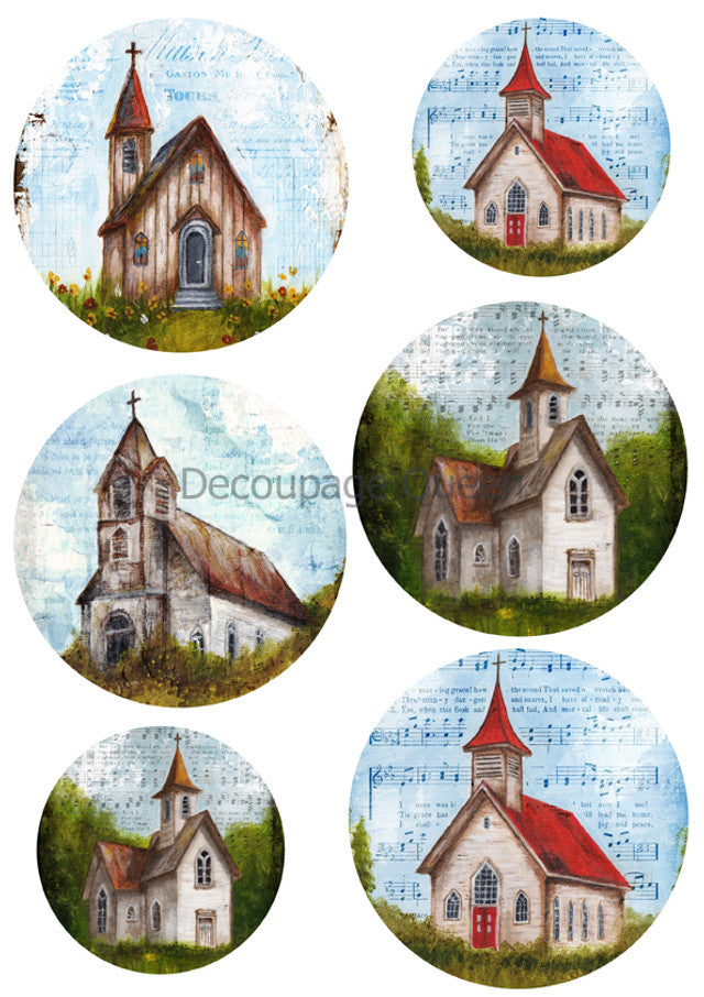 Decoupage Queen Teresa Rene Art - Church Ornaments