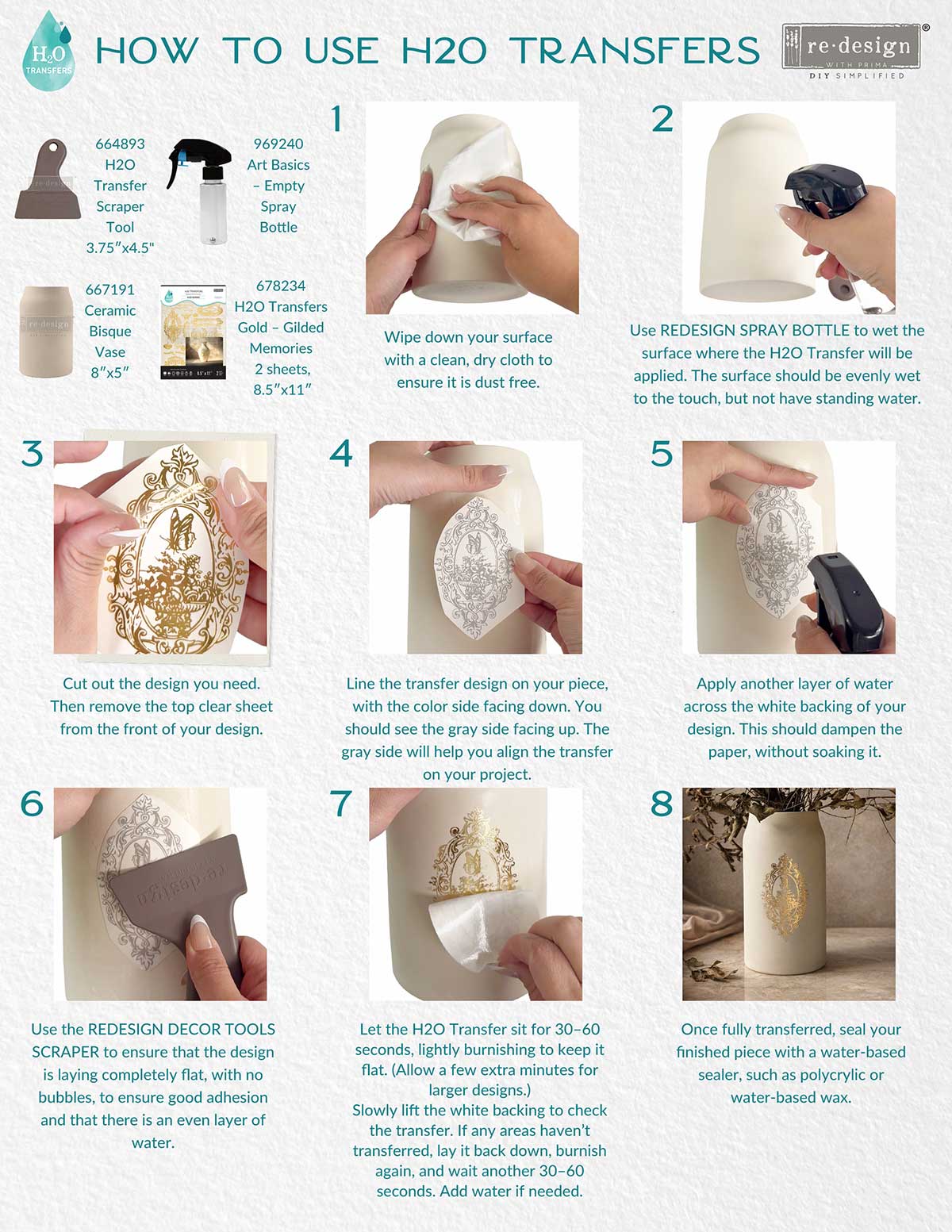 Step-by-step guide on how to use H2O transfers with images and text.