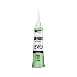 Green bottle of Contour product on a white background