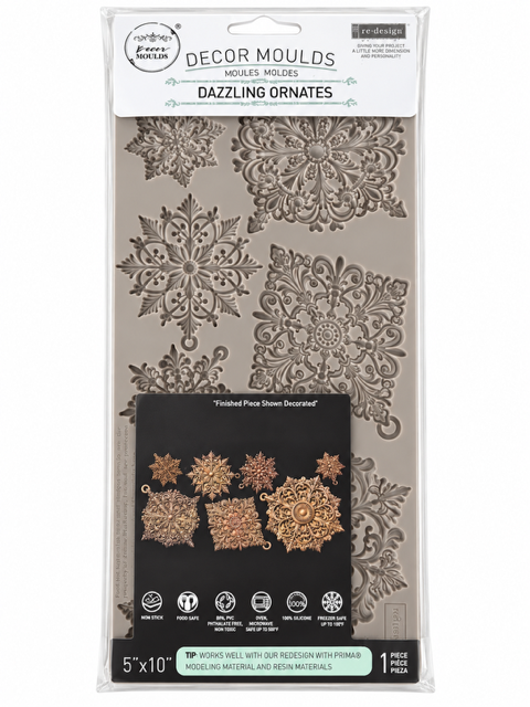Re-Design with Prima Dazzling Ornates Decor Mould – 5” x 10”