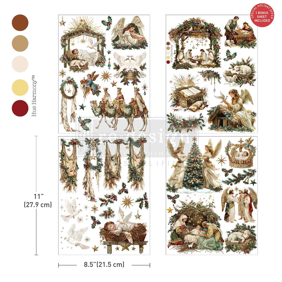 The Sacred Night Middy Transfers® brings the nativity story to life with beautifully illustrated scenes, angels, doves, stars, and soft Christmas greenery. Each sheet is filled with meaningful elements—perfect for faith-based décor, holiday keepsakes, or adding a heartfelt touch to your handmade gifts.
Whether you’re decorating candles, creating framed art, or working on a holiday project, this collection offers everything you need to celebrate the true spirit of Christmas.
HOW TO USE: Press the Sacred Nigh
