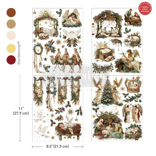 The Sacred Night Middy Transfers® brings the nativity story to life with beautifully illustrated scenes, angels, doves, stars, and soft Christmas greenery. Each sheet is filled with meaningful elements—perfect for faith-based décor, holiday keepsakes, or adding a heartfelt touch to your handmade gifts.
Whether you’re decorating candles, creating framed art, or working on a holiday project, this collection offers everything you need to celebrate the true spirit of Christmas.
HOW TO USE: Press the Sacred Nigh
