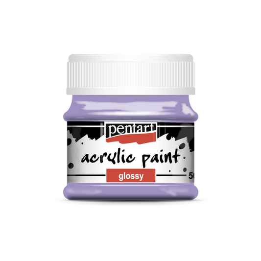 Acrylic paint glossy 50 ml-Amethyst

Pentart products are top shelf media imported from Europe

Water-based, highly-pigmented, well covering acrylic paint with matte, glossy or metallic finish. Can be diluted with water. After drying it becomes waterproof.