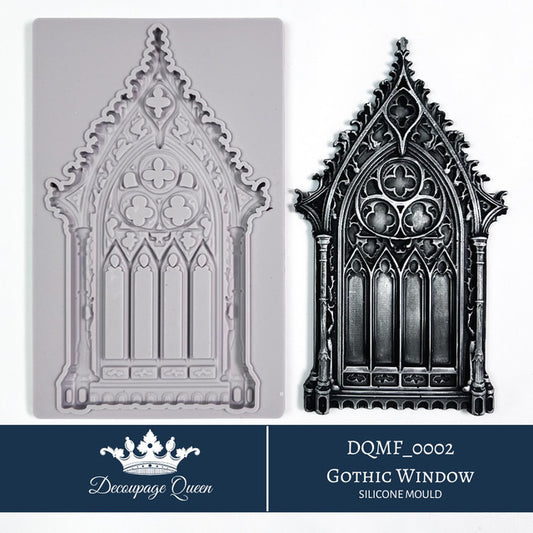 PRE ORDER-Decoupage Queen Gothic Window Silicone Mould- Limited Edition