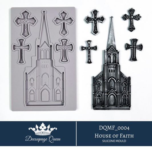 PRE ORDER-Decoupage Queen House of Faith Silicone Mould- Limited Edition