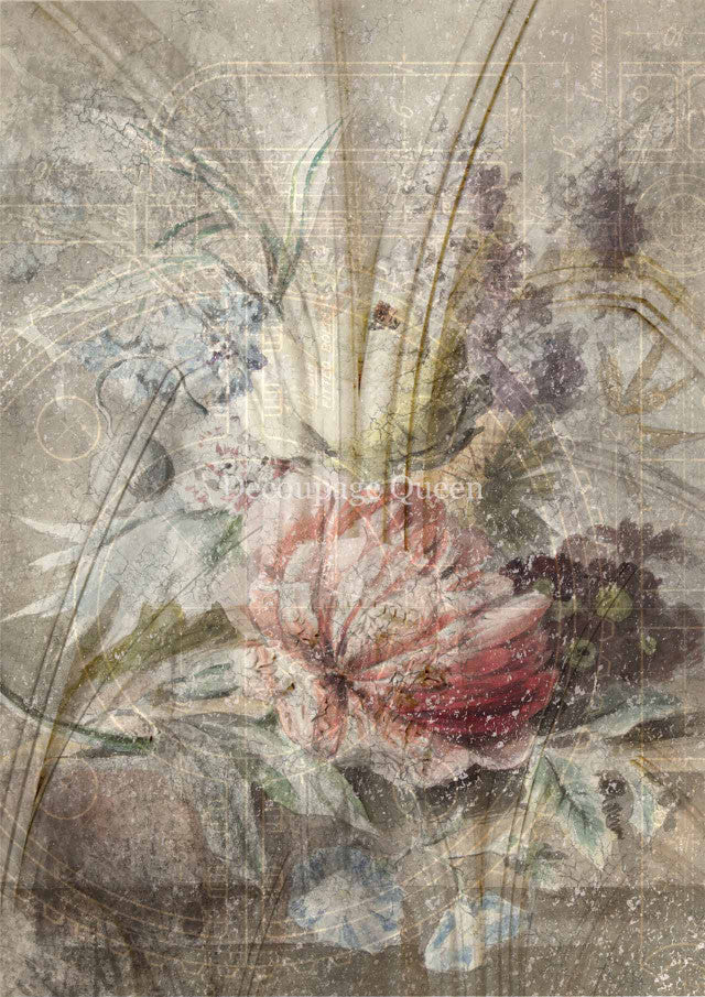 Decoupage Queen Dainty and the Queen - Rose Reflections A3