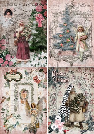 Decoupage Queen-Shabby Christmas 4-Pack