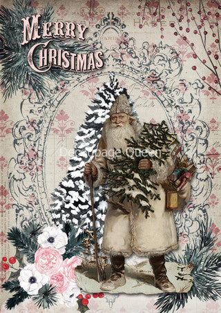 Decoupage Queen-Pink Christmas