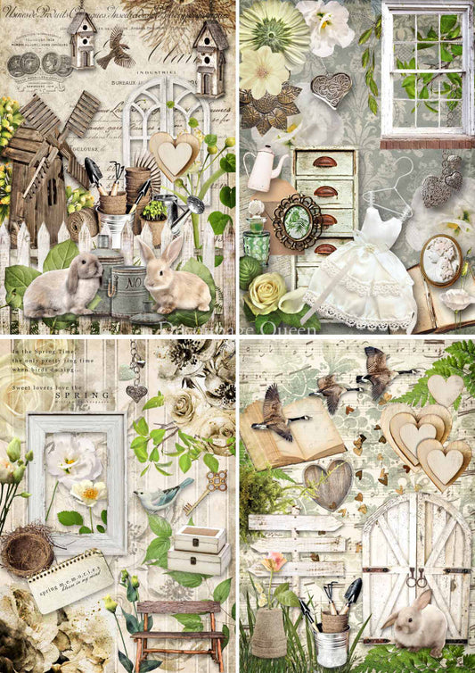 Decoupage Queen Garden 4 Pack