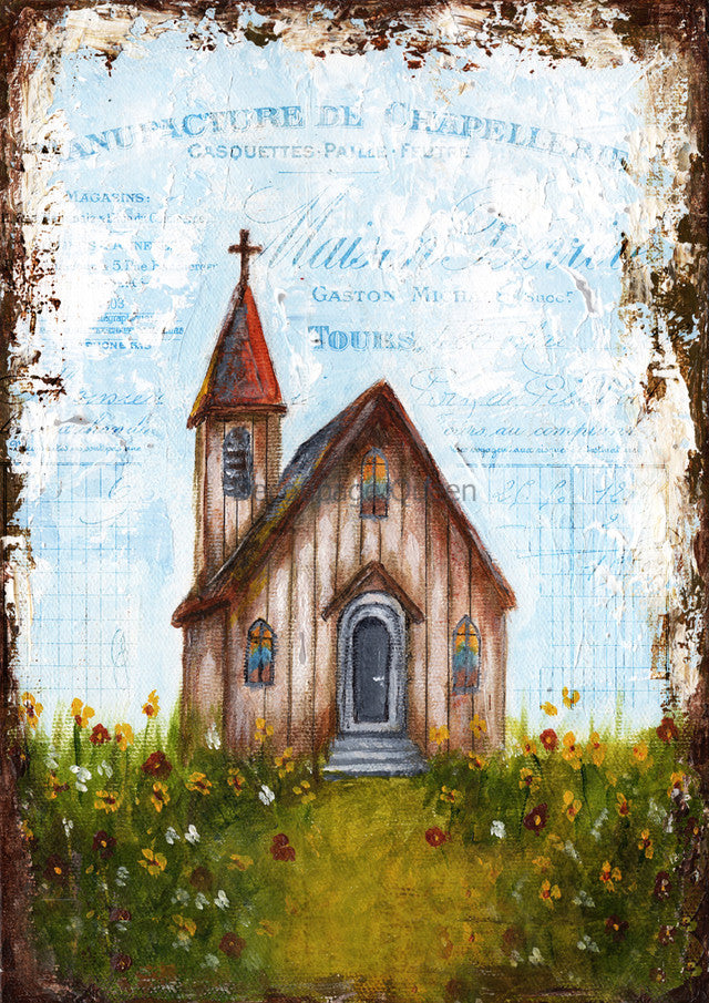 Decoupage Queen Teresa Rene Art - The Wedding Chapel-A3