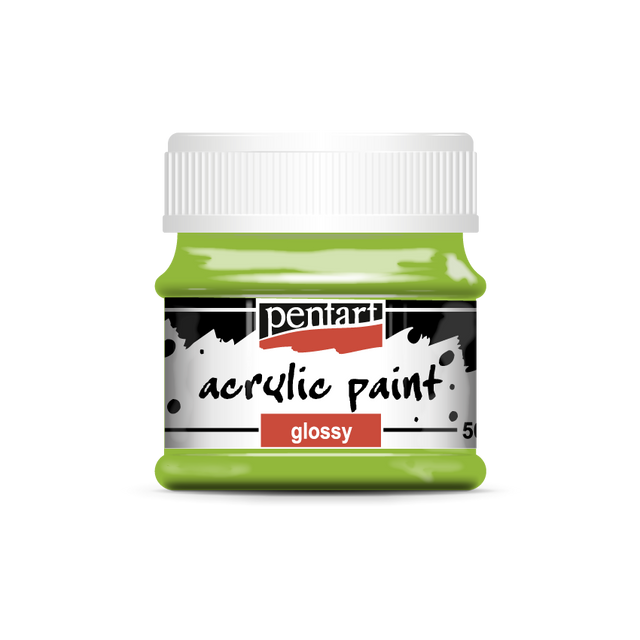 Acrylic paint glossy 50 ml-green apple

Pentart products are top shelf media imported from Europe

Water-based, highly-pigmented, well covering acrylic paint with matte, glossy or metallic finish. Can be diluted with water. After drying it becomes waterproof.