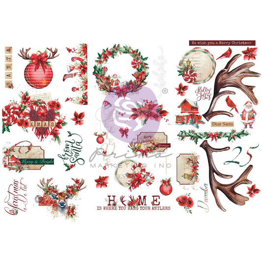 Get into the holiday spirit with our exclusive “From the North Pole “6×12 Transfer Sheets for your projects! Designed by The 3 Girls Tale this set includes three beautifully designed transfer sheets, each measuring 6″x12″. These transfers feature festive and joyous holiday imagery perfect for adding a touch of Christmas magic to any surface.

Versatile and easy to use, these high-quality transfers can be applied to a variety of surfaces including paper, wood (yes, they are furniture grade), metal, plastic, 