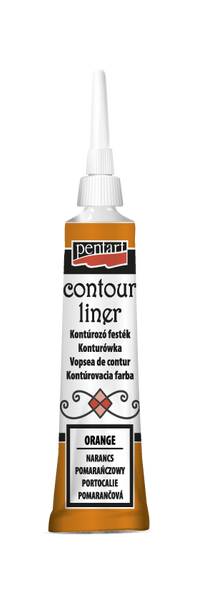 Penrite contour liner bottle on a white background-orange